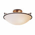 Hubbardton Forge Simple Lines Plain Large Semi Flush Model: 124304-SKT-82-GG0053