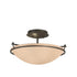 Hubbardton Forge Simple Lines Plain Small Semi Flush Model: 124302-SKT-82-GG0047