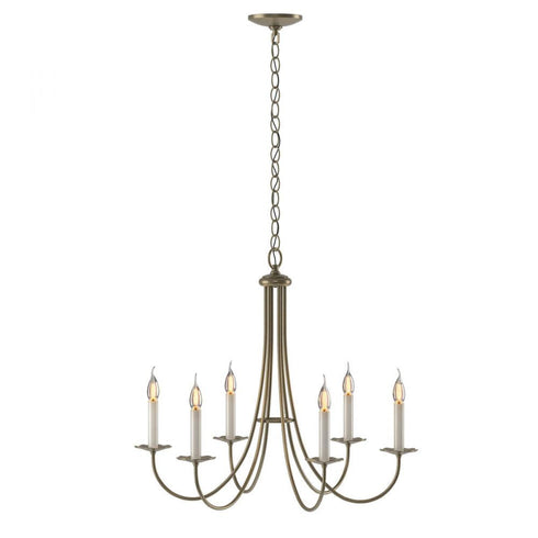 Hubbardton Forge Simple Lines Simple Sweep 6 Arm Chandelier Model: 101160-SKT-25