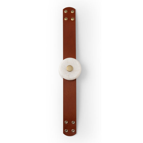 Hubbardton Forge SNAPS Additional LED Module with 24 Inch Extension Strap in Modern Brass Finish Model: 905701-LED-86-LC-AR