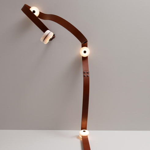 Hubbardton Forge SNAPS Floor to Ceiling Plug in LED Lamp in Black Finish Model: 402801-LED-STND-10-LC-AR