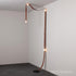 Hubbardton Forge SNAPS Floor to Ceiling Plug in LED Lamp in Black Finish Model: 402801-LED-STND-10-LC-AR