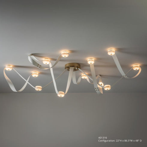 Hubbardton Forge SNAPS Large LED Pendant in Modern Brass Finish Model: 401316-LED-STND-86-LW-AR