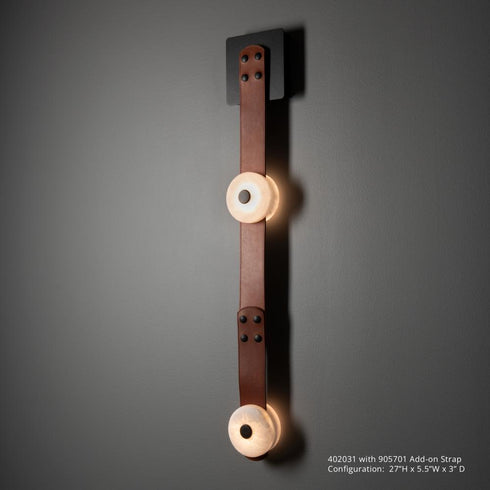 Hubbardton Forge SNAPS LED Sconce in Black Finish Model: 402031-LED-10-LC-AR