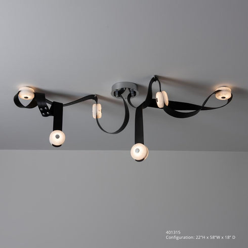 Hubbardton Forge SNAPS Medium LED Pendant in Sterling Finish Model: 401315-LED-STND-85-LK-AR