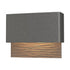 Hubbardton Forge Stratum Dark Sky Friendly LED Outdoor Sconce in Coastal Oil Rubbed Bronze Finish Model: 302630-LED-14-14