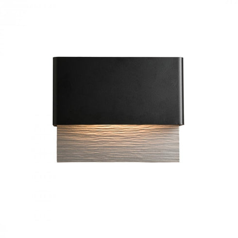 Hubbardton Forge Stratum Dark Sky Friendly LED Outdoor Sconce in Coastal Oil Rubbed Bronze Finish Model: 302630-LED-14-14