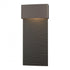 Hubbardton Forge Stratum Large Dark Sky Friendly LED Outdoor Sconce in Coastal Oil Rubbed Bronze Finish Model: 302632-LED-14-14