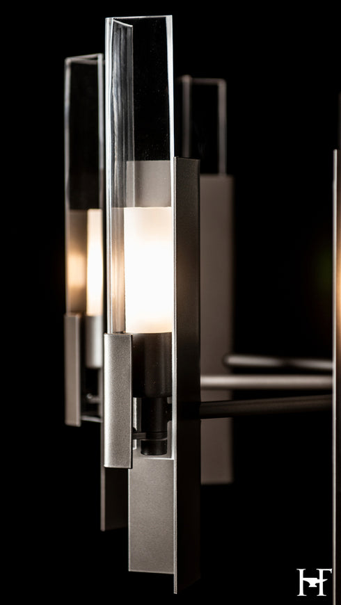 Hubbardton Forge Summit 12 Light Pendant in Dark Smoke Finish Model: 132047-SKT-MULT-07-ZM0828