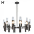 Hubbardton Forge Summit 12 Light Pendant in Dark Smoke Finish Model: 132047-SKT-MULT-07-ZM0828