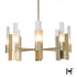 Hubbardton Forge Summit 8 Light Pendant in Modern Brass Finish Model: 132045-SKT-MULT-86-FD0828