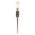 Hubbardton Forge Sweeping Taper Sconce in Bronze Finish Model: 204526-SKT-05-GG0068