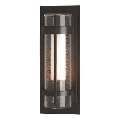 Hubbardton Forge Torch Large Outdoor Sconce in Coastal Oil Rubbed Bronze Finish Model: 305898-SKT-14-ZS0656