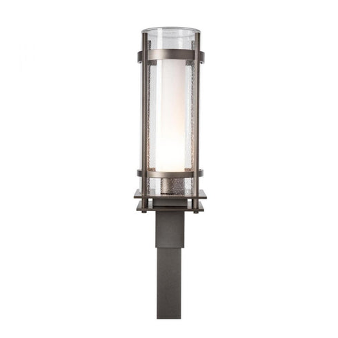 Hubbardton Forge Torch Outdoor Post Light in Coastal Oil Rubbed Bronze Finish Model: 345897-SKT-14-ZS0684