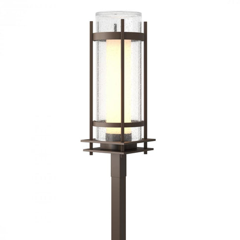 Hubbardton Forge Torch Outdoor Post Light in Coastal Oil Rubbed Bronze Finish Model: 345897-SKT-14-ZS0684