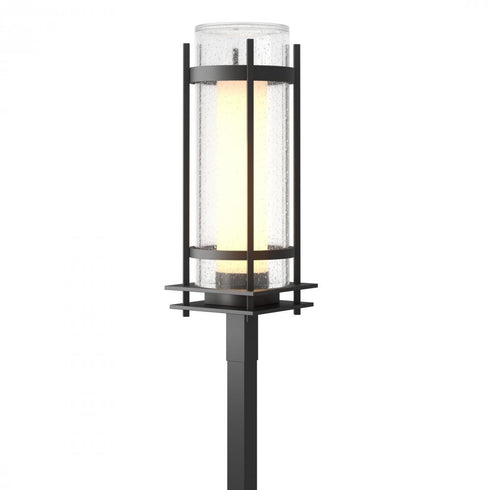 Hubbardton Forge Torch Outdoor Post Light in Coastal Oil Rubbed Bronze Finish Model: 345897-SKT-14-ZS0684