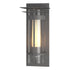 Hubbardton Forge Torch Small Outdoor Sconce with Top Plate in Coastal Oil Rubbed Bronze Finish Model: 305996-SKT-14-ZS0654