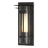 Hubbardton Forge Torch Small Outdoor Sconce with Top Plate in Coastal Oil Rubbed Bronze Finish Model: 305996-SKT-14-ZS0654