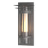 Hubbardton Forge Torch with Top Plate Outdoor Sconce in Coastal Oil Rubbed Bronze Finish Model: 305997-SKT-14-ZS0655