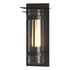 Hubbardton Forge Torch with Top Plate Outdoor Sconce in Coastal Oil Rubbed Bronze Finish Model: 305997-SKT-14-ZS0655