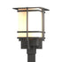 Hubbardton Forge Tourou Large Outdoor Post Light in Coastal Oil Rubbed Bronze Finish Model: 346013-SKT-14-GG0084