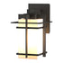 Hubbardton Forge Tourou Outdoor Sconce in Coastal Oil Rubbed Bronze Finish Model: 306007-SKT-14-GG0111