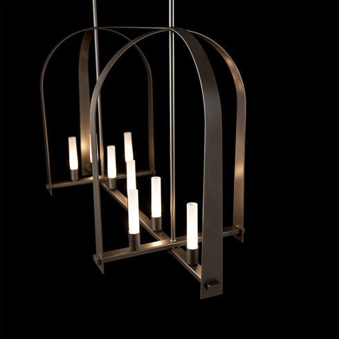 Hubbardton Forge Triomphe 9 Light Linear Pendant Model: 131075-SKT-MULT-89-FD0462