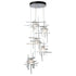 Hubbardton Forge Tura 5 Light Frosted Glass Pendant Model: 131128-SKT-LONG-20-YC0305