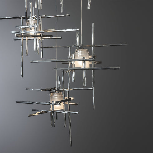 Hubbardton Forge Tura 5 Light Frosted Glass Pendant Model: 131128-SKT-LONG-20-YC0305