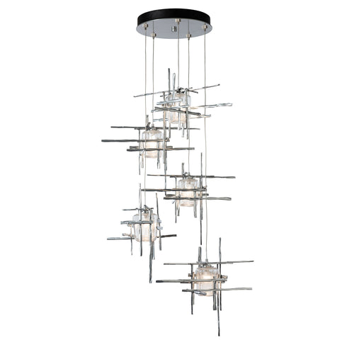 Hubbardton Forge Tura 5 Light Seeded Glass Pendant Model: 131126-SKT-LONG-05-II0728