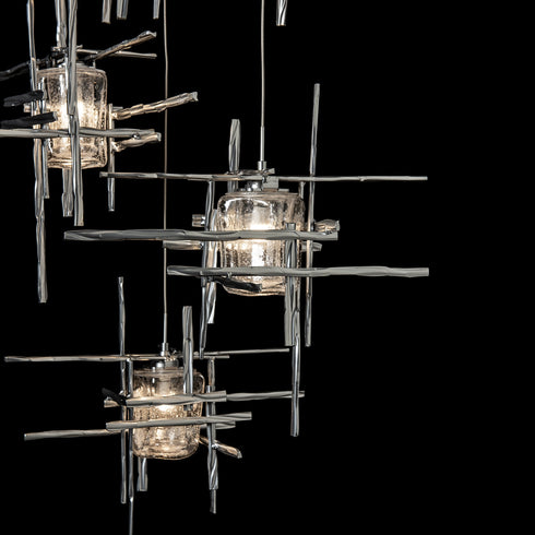 Hubbardton Forge Tura 5 Light Seeded Glass Pendant Model: 131126-SKT-LONG-89-II0728