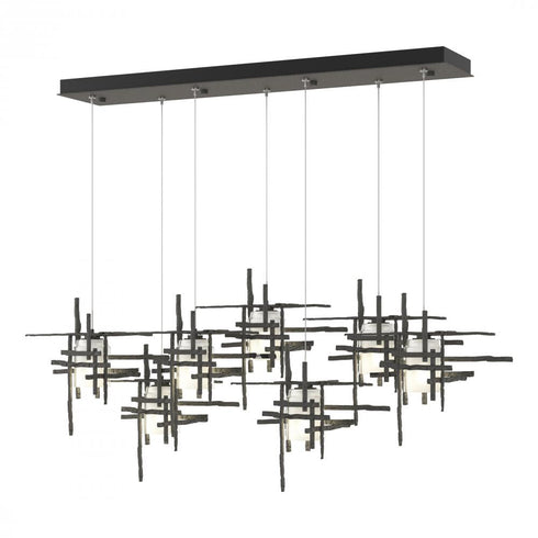 Hubbardton Forge Tura 7 Light Frosted Glass Rectangular Model: 131096-SKT-STND-86-YC0305