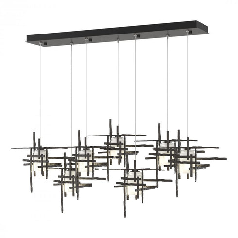 Hubbardton Forge Tura 7 Light Frosted Glass Rectangular Model: 131096-SKT-STND-86-YC0305