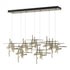 Hubbardton Forge Tura 7 Light Frosted Glass Rectangular Model: 131096-SKT-STND-86-YC0305
