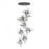 Hubbardton Forge Tura 9 Light Frosted Glass Round Pendant Model: 131109-SKT-STND-86-YC0305