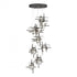 Hubbardton Forge Tura 9 Light Frosted Glass Round Pendant Model: 131109-SKT-STND-86-YC0305