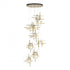 Hubbardton Forge Tura 9 Light Frosted Glass Round Pendant Model: 131109-SKT-STND-86-YC0305