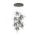 Hubbardton Forge Tura 9 Light Seeded Glass Round Pendant Model: 131107-SKT-STND-84-II0728