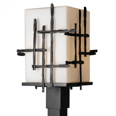 Hubbardton Forge Tura Outdoor Post Light in Coastal Oil Rubbed Bronze Finish Model: 342023-SKT-14-GG0084
