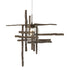 Hubbardton Forge Tura Seeded Glass Low Voltage Mini Pendant in Bronze Finish Model: 161184-SKT-STND-05-II0728