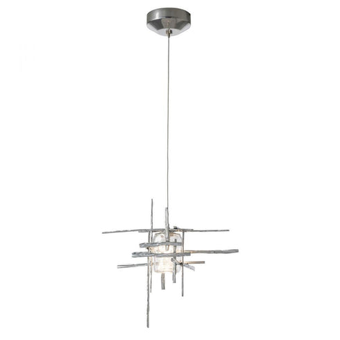Hubbardton Forge Tura Seeded Glass Low Voltage Mini Pendant in Bronze Finish Model: 161184-SKT-STND-05-II0728