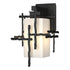 Hubbardton Forge Tura Small Outdoor Sconce in Coastal Oil Rubbed Bronze Finish Model: 302580-SKT-14-GG0111