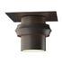 Hubbardton Forge Twilight Dark Sky Friendly Outdoor Semi Flush in Coastal Oil Rubbed Bronze Finish Model: 364903-SKT-14