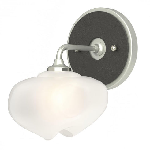 Hubbardton Forge Ume 1 Light Curved Arm Bath Sconce in Black Finish Model: 201340-SKT-10-10-FD0710
