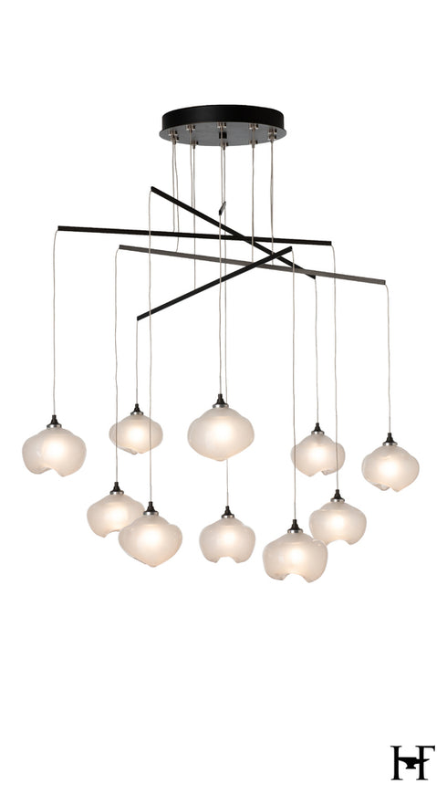 Hubbardton Forge Ume 10 Light Mobile Pendant in Oil Rubbed Bronze Finish Model: 131153-SKT-STND-14-FD0710