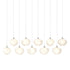 Hubbardton Forge Ume 10 Light Pendant in Bronze Finish Model: 131203-SKT-LONG-05-FD0710