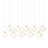 Hubbardton Forge Ume 10 Light Pendant in Bronze Finish Model: 131203-SKT-LONG-05-FD0710