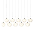 Hubbardton Forge Ume 10 Light Pendant in Bronze Finish Model: 131203-SKT-LONG-05-FD0710