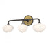 Hubbardton Forge Ume 3 Light Curved Arm Bath Sconce in Black Finish Model: 201342-SKT-10-10-FD0710