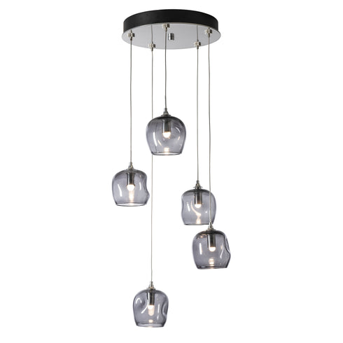 Hubbardton Forge Ume 5 Light Pendant Model: 131123-SKT-LONG-82-YL0709